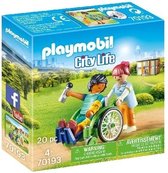 PLAYMOBIL City Life Patient en fauteuil roulant  - 70193