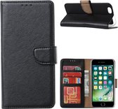 LuxeBass Hoesje geschikt voor iPhone 7/8 SE (2020) - Bookcase Zwart - portemonnee hoesje - telefoonhoes - gsm hoes - telefoonhoesjes