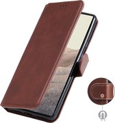 LuxeBass Hoesje geschikt voor Samsung Galaxy Xcover 6 Pro - Bruin - Book Case - Portemonneehoesje - Kaartenhouder gsm hoesje - telefoonhoes - telefoonhoesjes