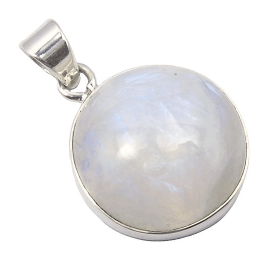 Natuursieraad -  925 sterling zilver maansteen moonstone ketting hanger - luxe edelstenen sieraad - handgemaakt