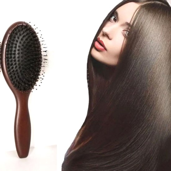 Frazimashop natuurlijke haarborstel – zwijnenhaar en sandelhout