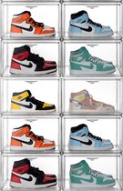 Stackkicks Premium Sneakerbox Schoenenbox Transparant - Stapelbaar & Universeel - 10 stuks