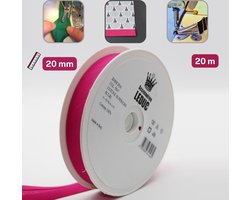 Accessoires Leduc Katoenen Biaisband 20/8/8 – 20 Meter – Fuchsia – Dubbel Gevouwen – Made in Italy