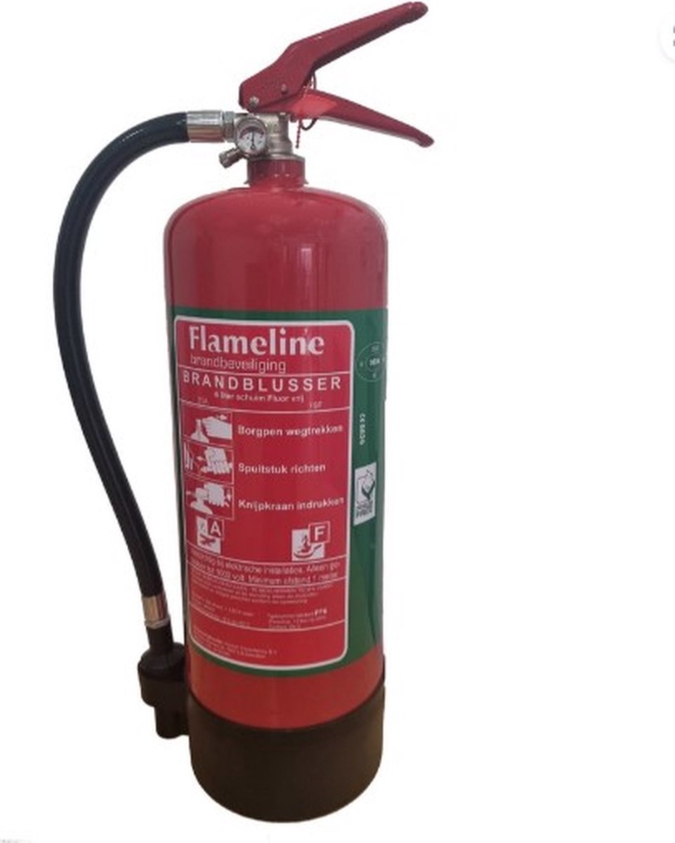 FF6 6 liter schuimblusser FLUOR VRIJ 21A 75F (binnenkort met extra B rating certificaat
