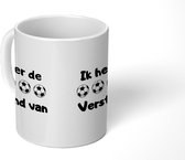 Mok - 275 ML - Koffiemok Humor - Koffietas geschenk - Koffiebeker Collega - Mokken Papa - Koffietassen - Spreuken - Quote - Ik heb er de ballen verstand van - Grote theemok - Theemokken groot - Grappige thee mok - Thee tas Mama - Cadeau voor hem