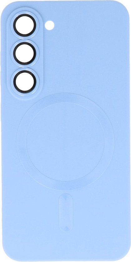 Étui MagSafe - Coque arrière avec protecteur d'appareil photo pour Samsung Galaxy S23 - Blauw