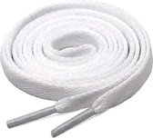 Lacets - Plats - Wit - Longueur de lacet 120 cm – 8 mm - également pour chaussures de sport et baskets