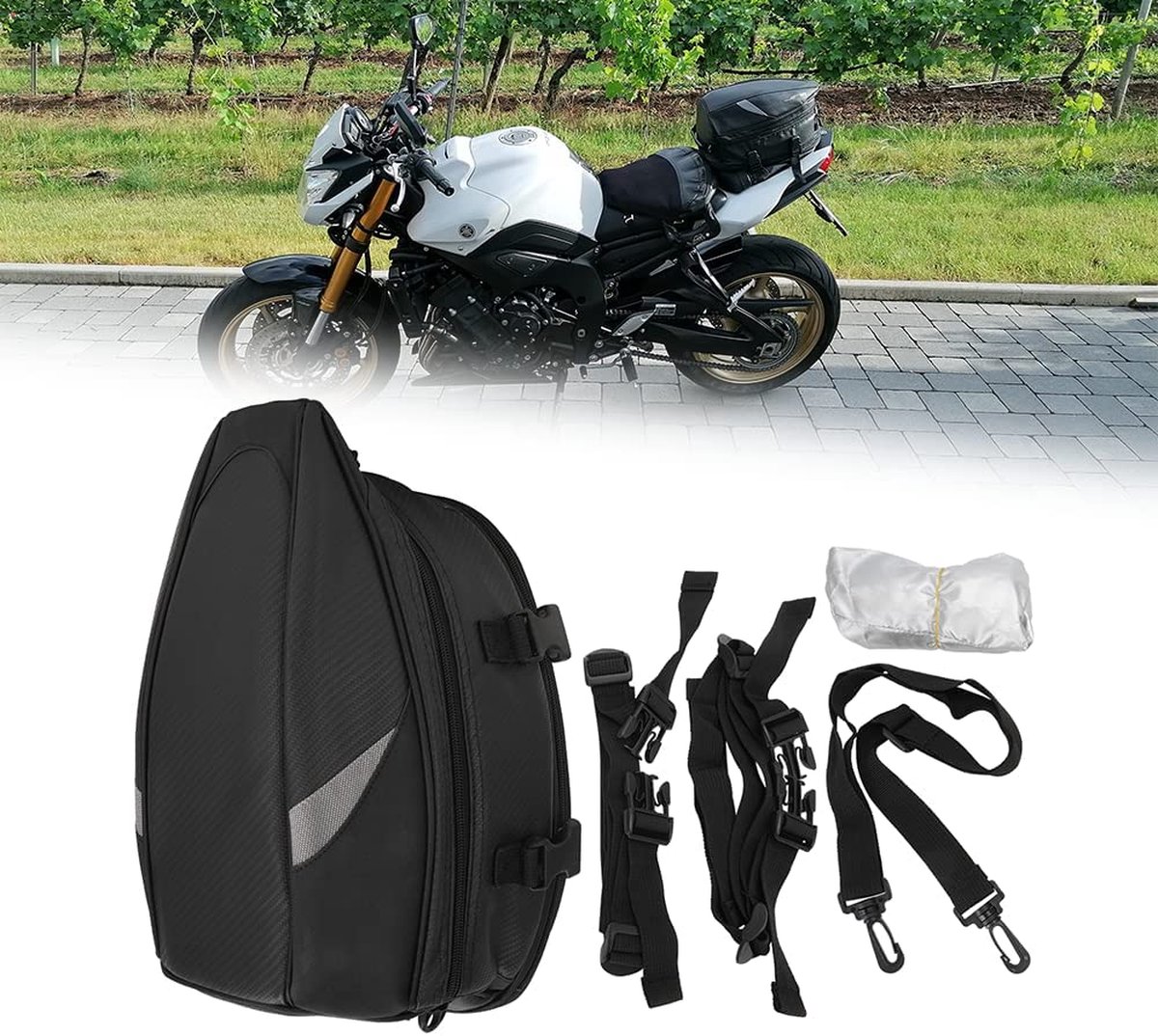  ROCKBROS Sac de Selle Moto, Top Case Universel 30-35L