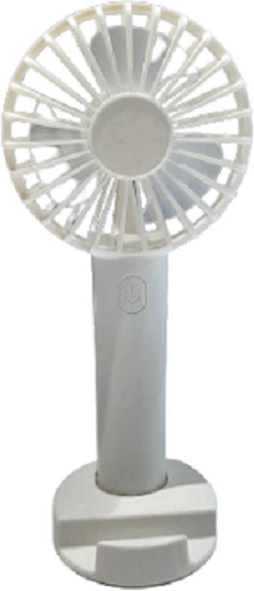 Handventilator - 3 standen - houder - aircooler staand - draagbare handventilator - oplaadbaar - wit