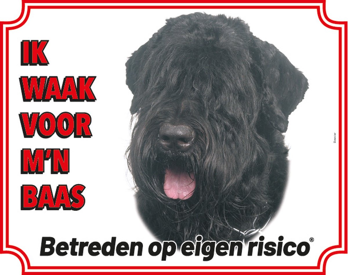 Bol.com Bouvier Waakbord - Ik waak voor mijn baas aanbieding