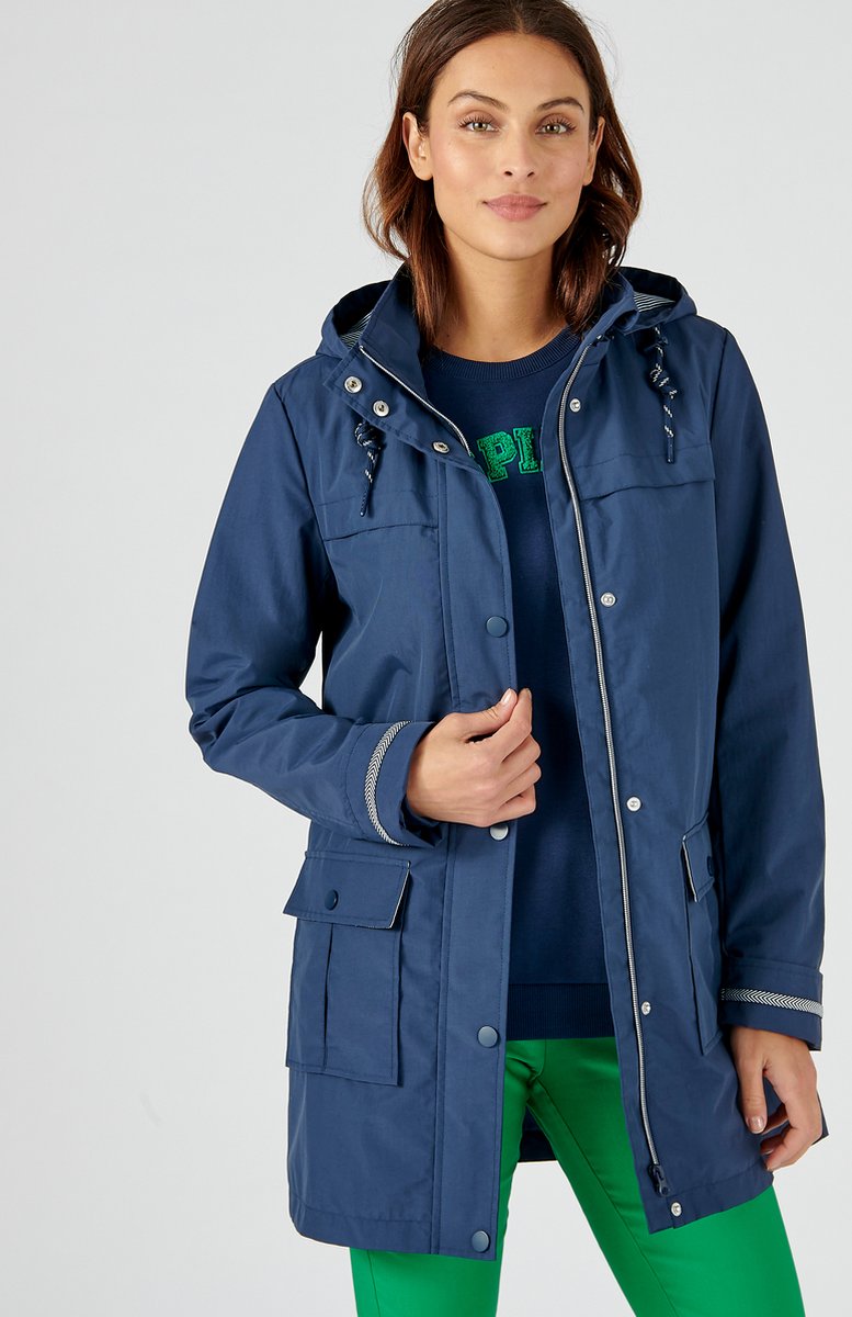 Damart Parka casual lichtgewicht waterafstotend Dames Blauw