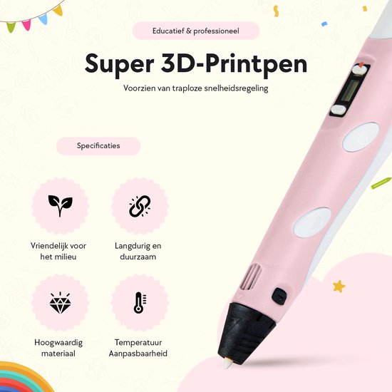 3D Pen Starterspakket Compleet- 3D Tekenpen - Inclusief 50m