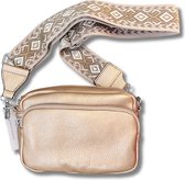 Lundholm tassen dames schoudertas dames crossbody tas goud - telefoontasje dames - cadeau voor haar - vrouwen cadeautjes tip - tassenriem dames bag strap | Scandinavisch design - Skagen serie