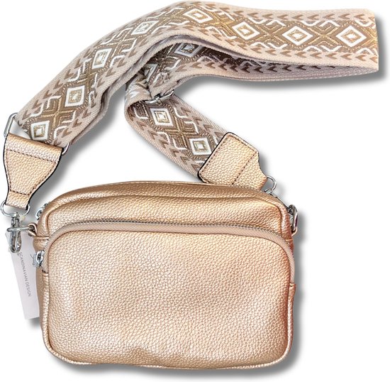 Lundholm sacs sac à bandoulière pour femme sac à bandoulière pour femme or - sac de téléphone pour femme - cadeau pour elle - conseil cadeaux pour femme - sangle de sac pour femme | Design scandinave - Série Skagen