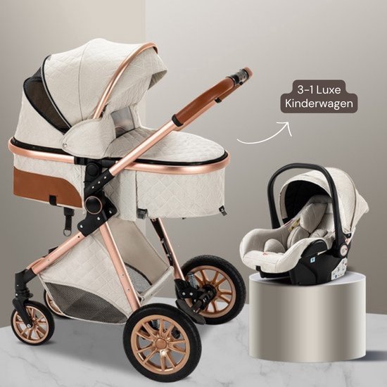 Poussette 3 En 1 Poussette Pliable Siège Auto Buggy Maxi Cosi 0 36