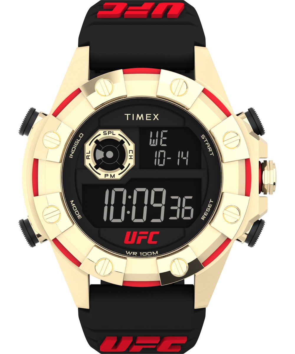 Timex UFC Kick TW2V86600 Horloge - Rubber - Zwart - Ø 49 mm