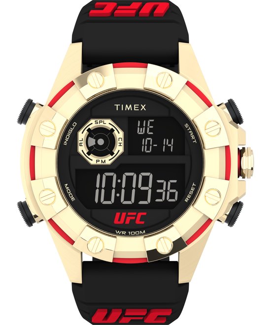 Timex UFC Kick TW2V86600 Horloge - Rubber - Zwart - Ø 49 mm