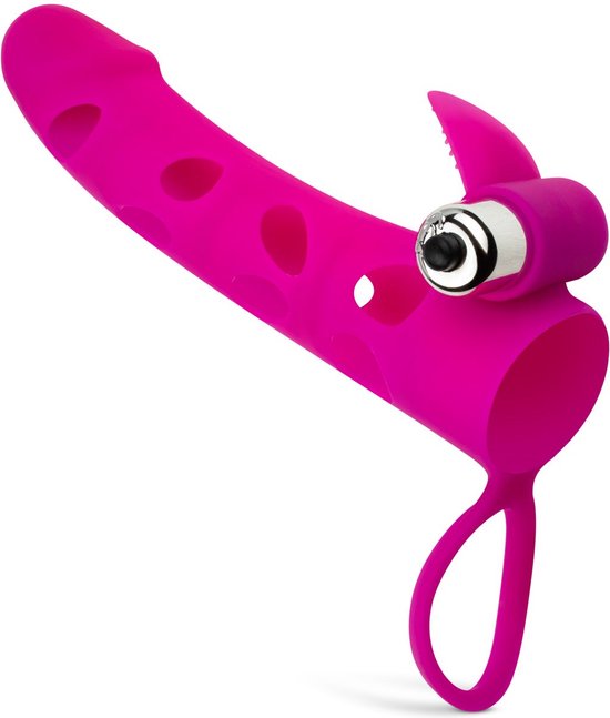 Penis Sleeve Met Bullet Vibrator - Roze