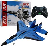 FX-620 - RC vliegtuig - Afstandsbediening - Straaljager - TIKTOK - Drones - Vliegtuigen - Ready To FLY - Op Afstand Bestuurbaar - Speelgoed -Oplaadbaar - Blauw