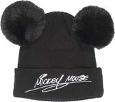 Disney Mickey Mouse - Double Pom Pom pom beanie - Zwart