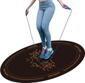 Jump Rope Mat Grote ovale schokabsorberende oefenmat dik, duurzame antislip Jump Rope mat voor thuis, gym en outdoor (55 x 36 "x 6mm)