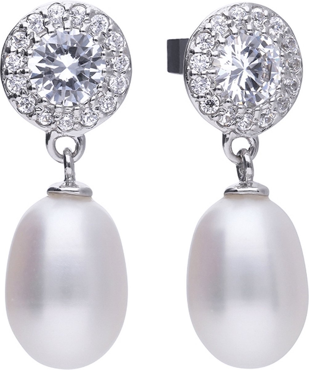 Zilveren oorhangers diamonfire Pearls 808.0399.00
