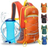 Drinkrugzak met 2 liter BPA-vrije drinkzak, ultralicht, waterdicht, fietsrugzak voor skiën, hardlopen, wandelen, fietsen, verstelbare, gevoerde schouderriem op de borst