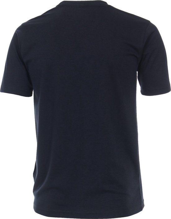 CASA MODA comfort fit heren T-shirt - blauw - Maat: 3XL