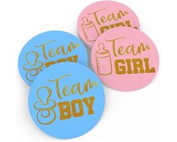 CHPN - Autocollants révélateurs de genre - Autocollants de naissance - Garçon ou fille - Garçon ou fille ? - 24 pièces Naissance - Autocollant - Sceau pour Garçon/Fille Né - Baby Shower - Autocollants - 12 garçons - 12 filles