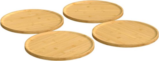 vidaXL-Pizzaborden-4-st-Ø32x1,5-cm-bamboe