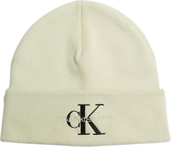 Calvin Klein Monologo Embro Beanie Unisex - Groen - One Size