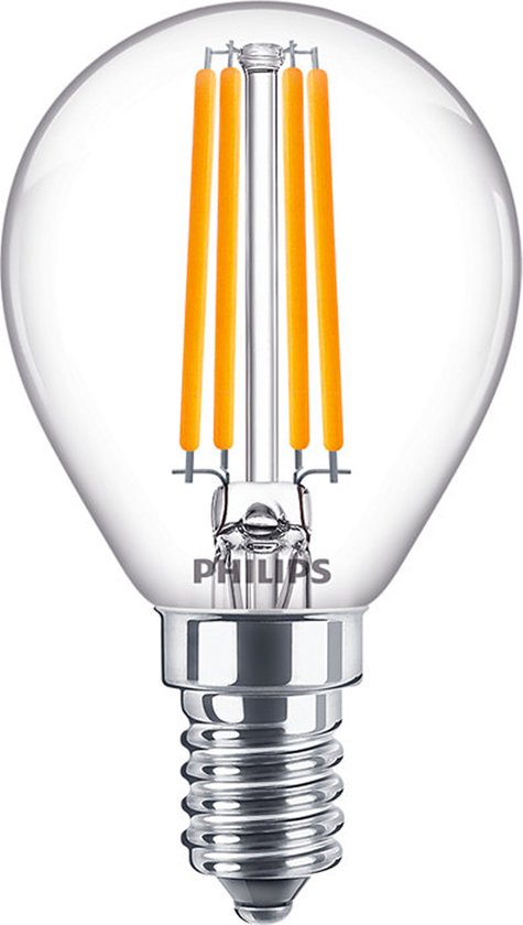 Philips Corepro LEDluster E14 Ball Filament Transparent 6,5W 806lm - 827 Wit Très Chaud | Remplace 60W