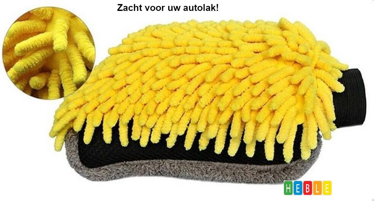 Goedkoopste Auto Handschoen - Auto Wassen Cleaning - Schoonmaak Handschoen - Wassen Microfiber Handschoen - van Heble®