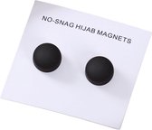 Fako Bijoux® - 2x Magnetische Broche - Hoofddoek Magneet - Sjaal - Hijab Accessoires - Abaya - 12mm - 2 Stuks - Mat Zwart