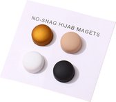 Fako Bijoux® - 4x Magnetische Broche - Hoofddoek Magneet - Sjaal - Hijab - Abaya - 12mm - Set 4 Stuks - Mat