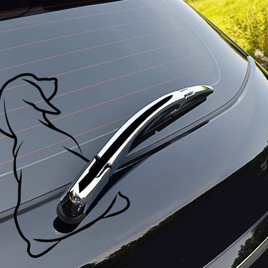 Hond ruitenwisser sticker - cartoon grappige hond stickers en stickers