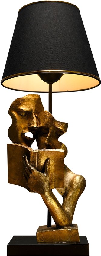 Siècle des Lumières - Lampe de table Lilith - Zwart Or - Dimensions 23x57x23 cm