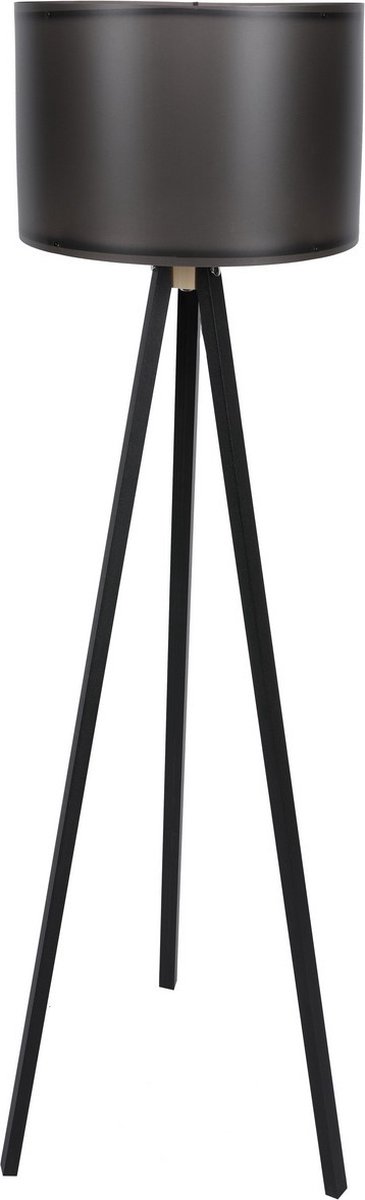 Asir Vloerlamp - Stijlvolle Zwart Design - Compacte Afmeting 38x38x145cm - Liese Verlichting