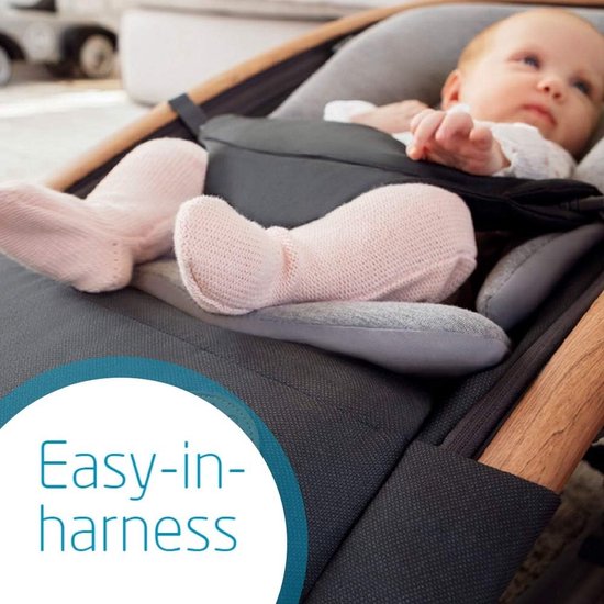 2-in-1 baby schommelstoel, lichtgewicht wipstoel met comfortabele zitverkleiner, 0 - 9 kg, Essential Grey (lichtgrijs) van Maxi-Cosi — afbeelding 2