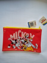 Pochette dessin Mickey, pochette stylo, 24x15 cm.