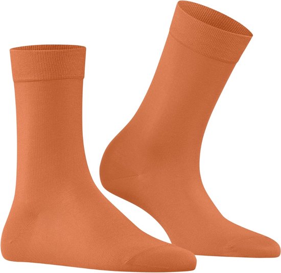 FALKE Cotton Touch damessokken - oranje (tandoori) - Maat: 39-42