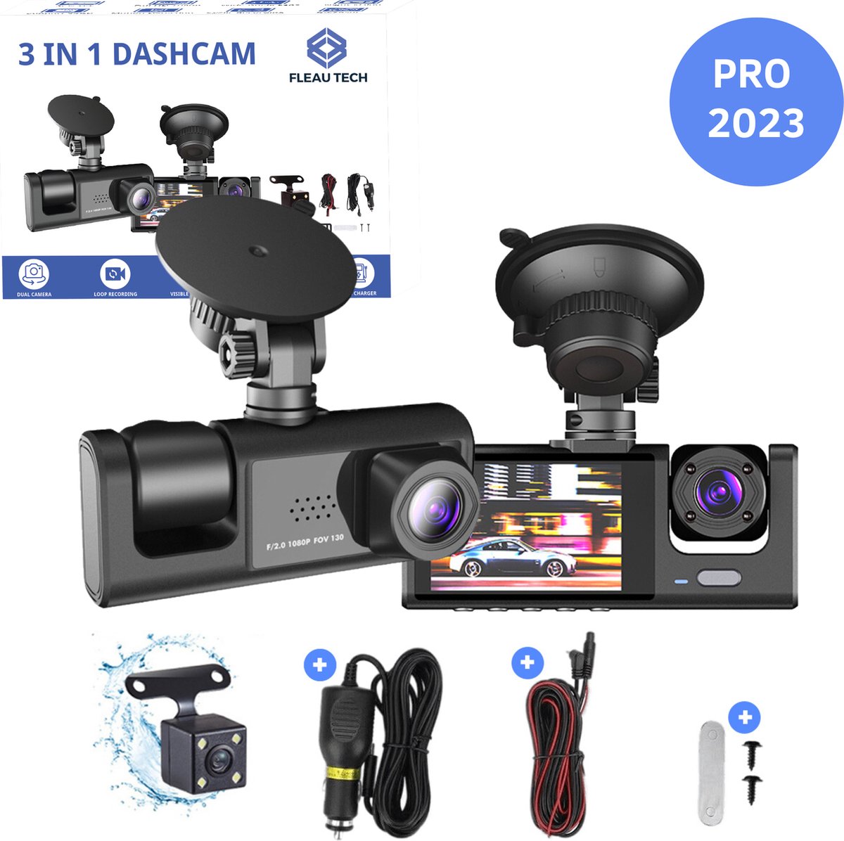 Dashcam camera pour voiture 1080P détection de mouvement et surveillance de  stationnement