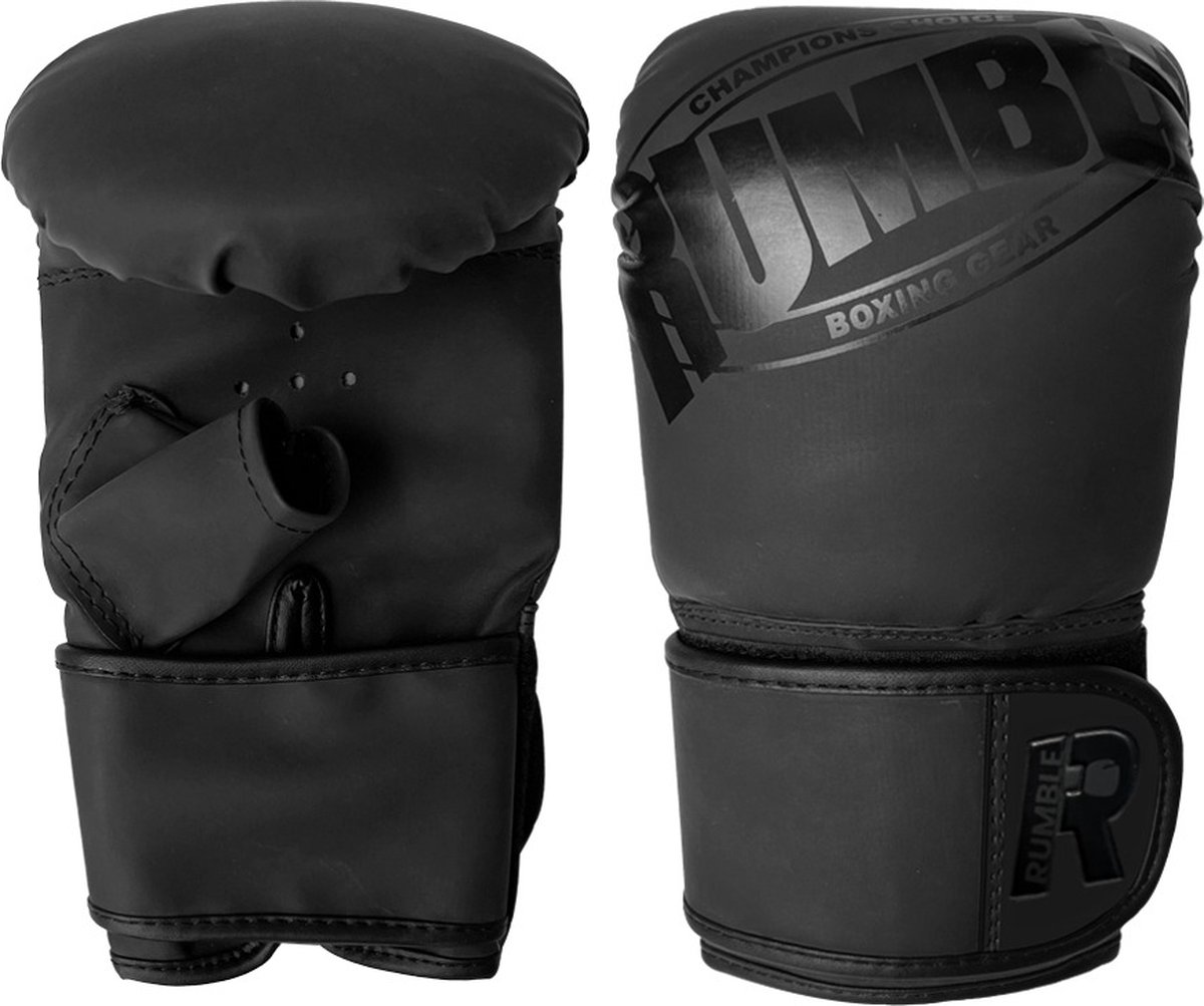 Bokszak Handschoenen Rumble Ready PU Zakhandschoen Zwart-Zwart L