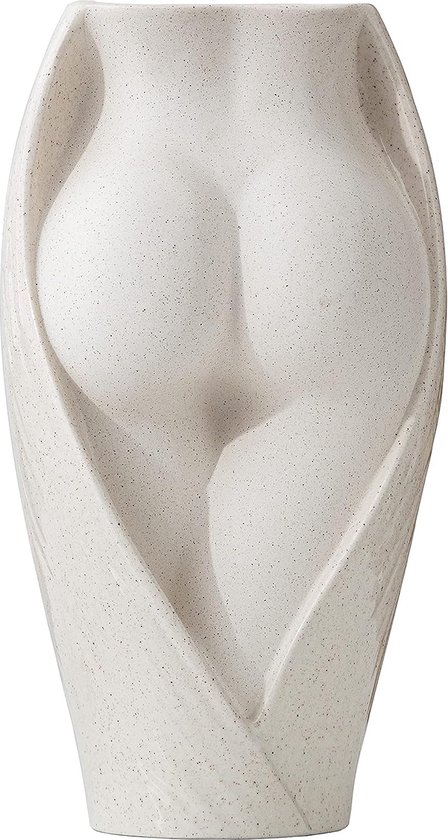 Keramische vaas witte vaas voor pampasgras, creatieve vaas lichaam design bloemenvaas moderne decoratieve vaas vrouwen lichaam ideaal voor droge bloemen en bloemen handgemaakte kleine vazen decoratie ornamenten