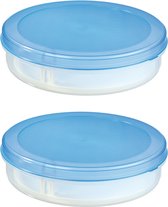 Sunware - Boîte à tarte Club Cuisine avec ascenseur bleu transparent - Set de 2