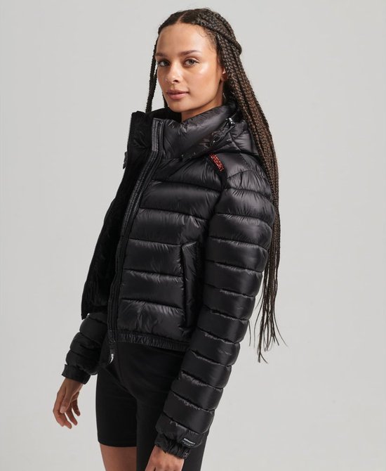 Superdry Code Lwt Crop Sport Padded Jacket Zwart M Femme | bol
