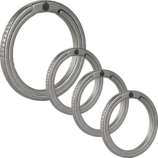 4 Stuks Titanium Sleutelringen - Luxe Sleutelhangers Ringen - Keyrings - Sleutel Key Rings - DIY Sleutelhangers Ringen - Keychain Splitringen - 30mm & 20mm