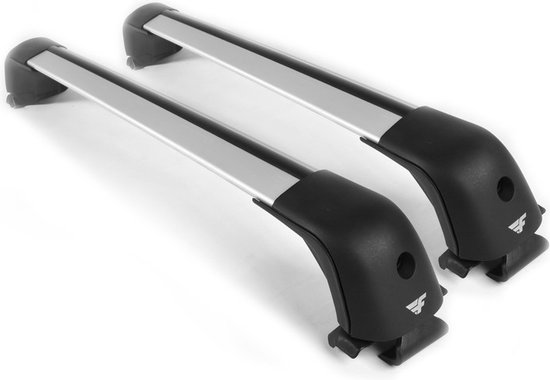Galeries de toit adaptées aux barres de toit ouvertes Jeep Cherokee 2008 à 2013 - Aluminium - Capacité de chargement élevée 100kg - Wingbar Grijs- Merk Farad
