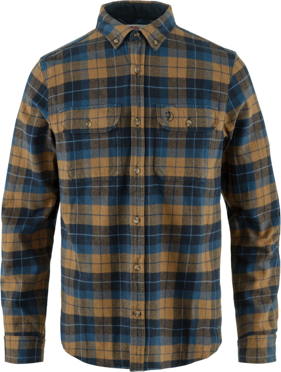 Fjällräven Singi Heavy Flannel Shirt – Outdoor Kleding Fleeces en Truien Overhemd lange mouw Marineblauw
