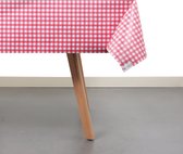 Raved Tafelzeil Boerenbont Kleine Ruit Rood Klein  140 cm x  350 cm - PVC - Afwasbaar